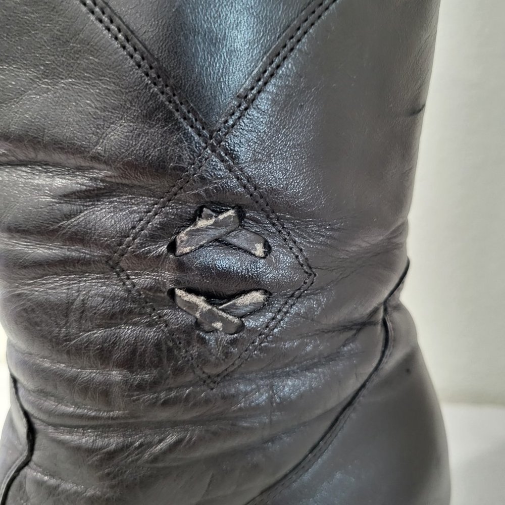 Janita Calf High Heeled Boots 22890, Black SZ 37 - Picture 8 of 15